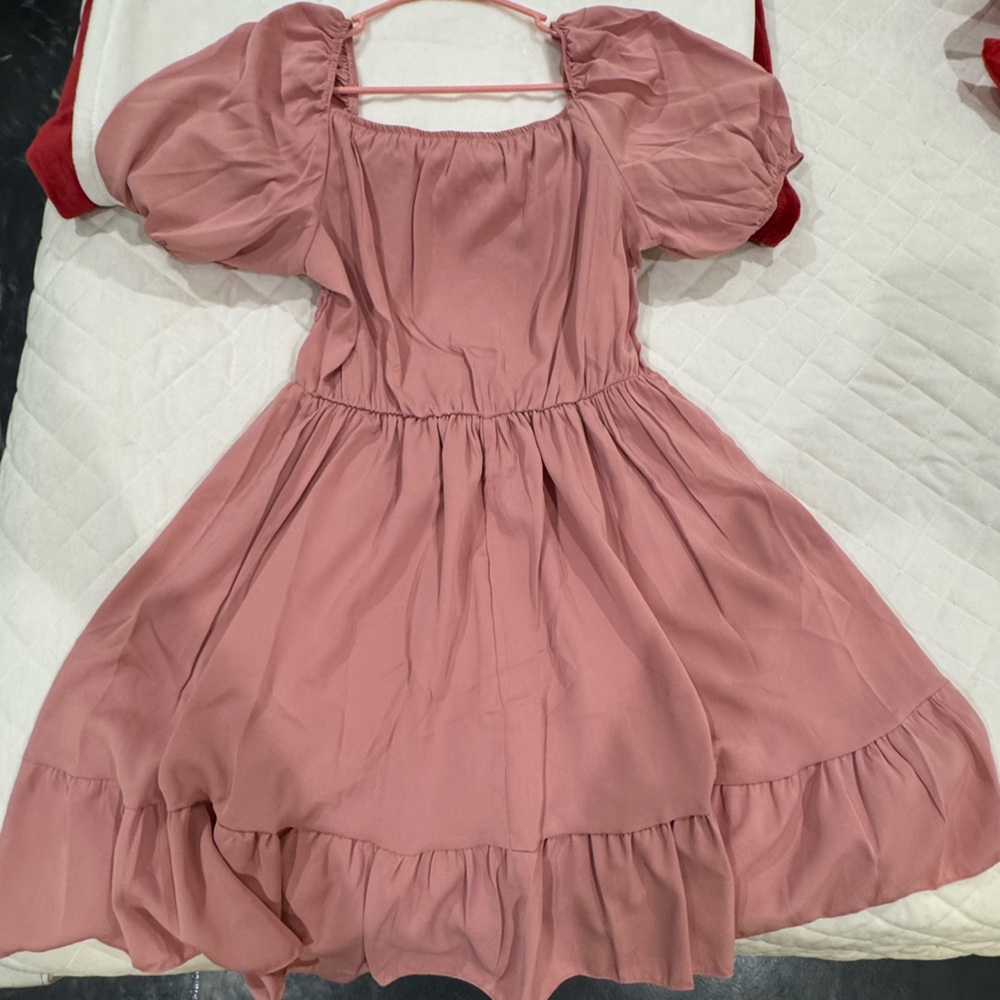 SHEIN Pink Midi Dress